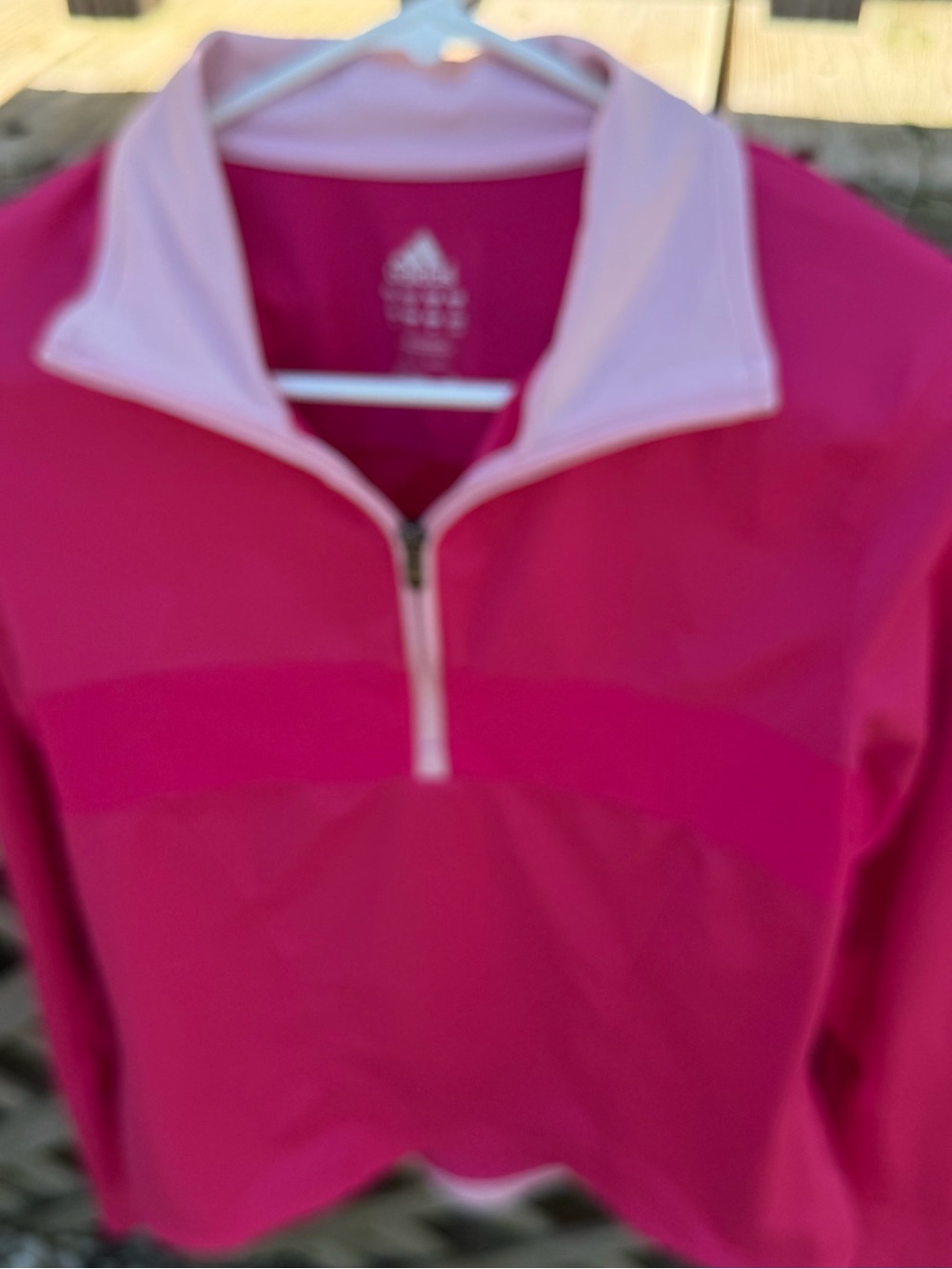 adidas Women's Fuchsia Quarter-Zip Utility Jacket